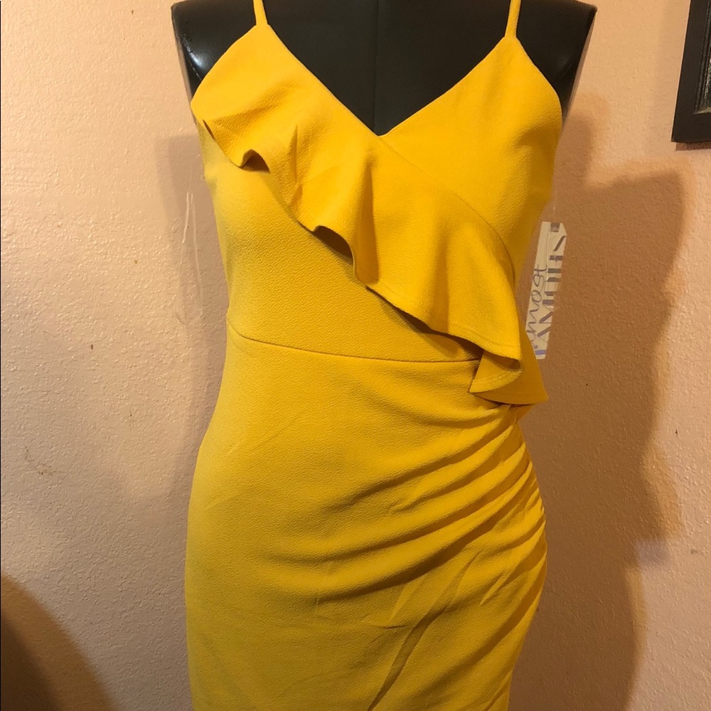 Dress mustard color new